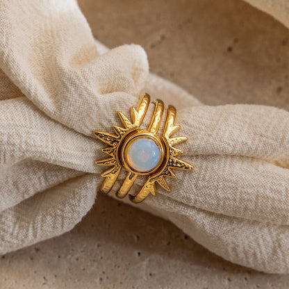 Selene Opaline Ray Stacking Ring