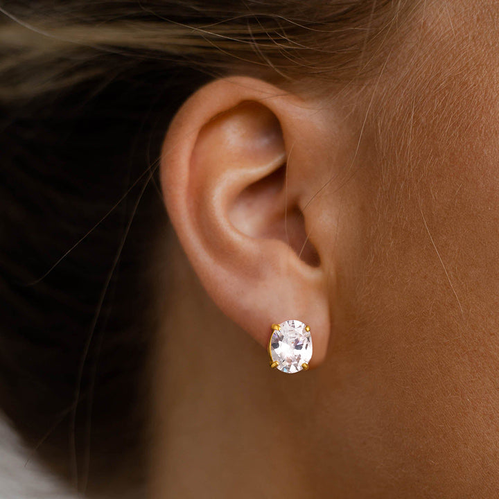 Salt Air Solitaire Screw-Back Earrings