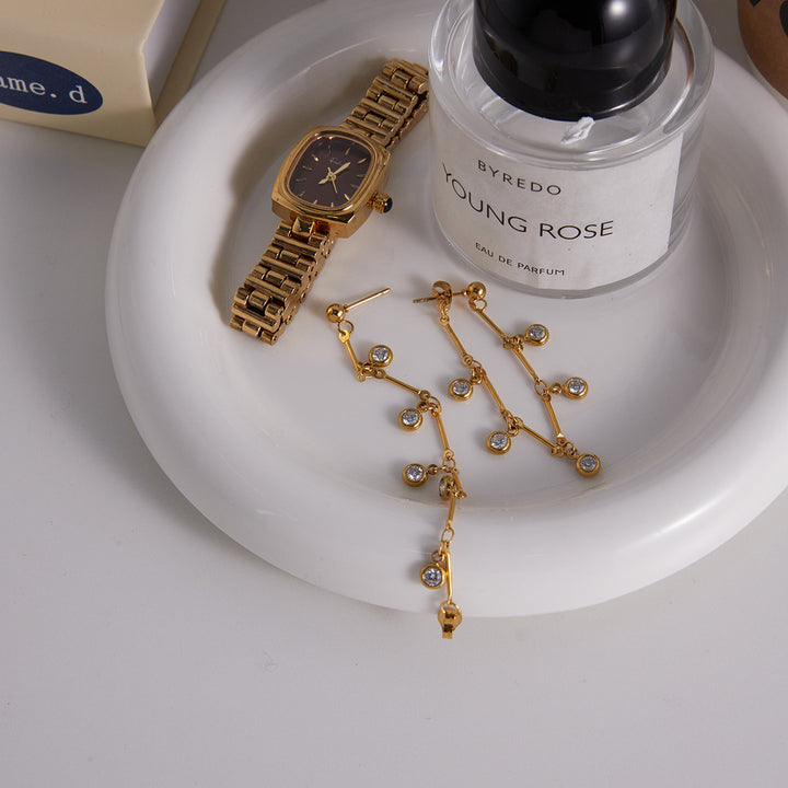 Mistral Linear Droplet Earrings