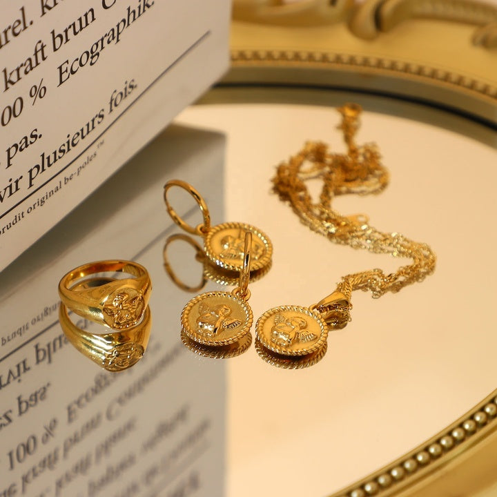 Lumen Cherub Medallion Necklace