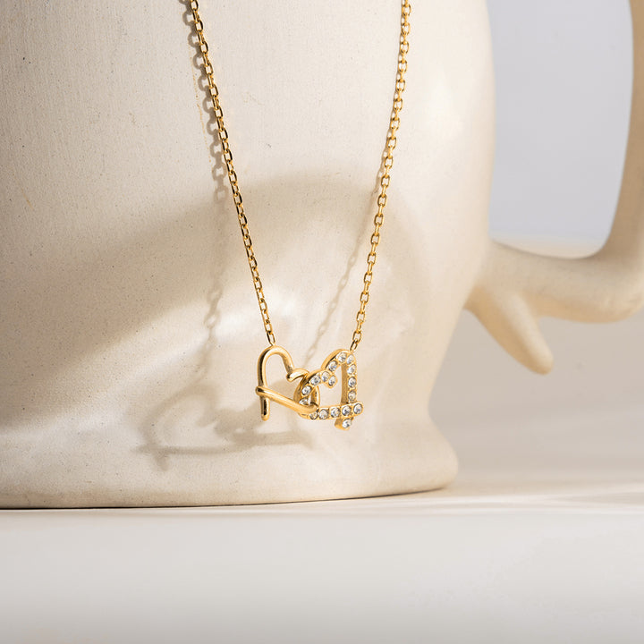 Cypress Twin Heart Pendant Necklace