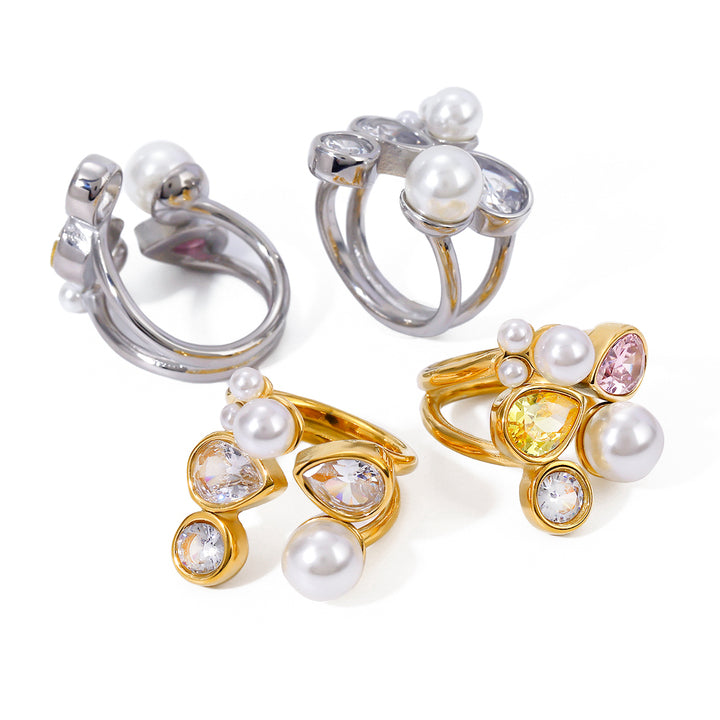 Rockpool Bezel Cluster Ring
