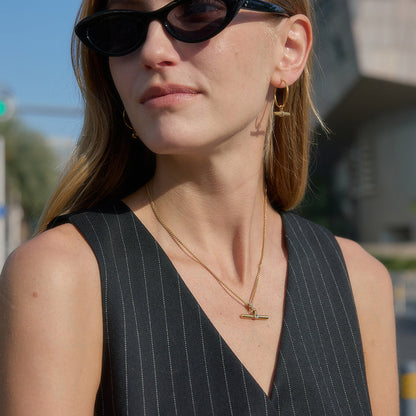 Mistral Crystal T-Bar Necklace