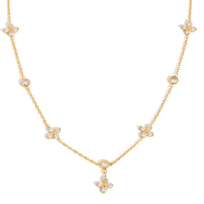 Mistral Four-Petal Charm Necklace