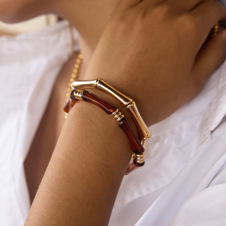 Olive Grove Bamboo Bangle Bracelet