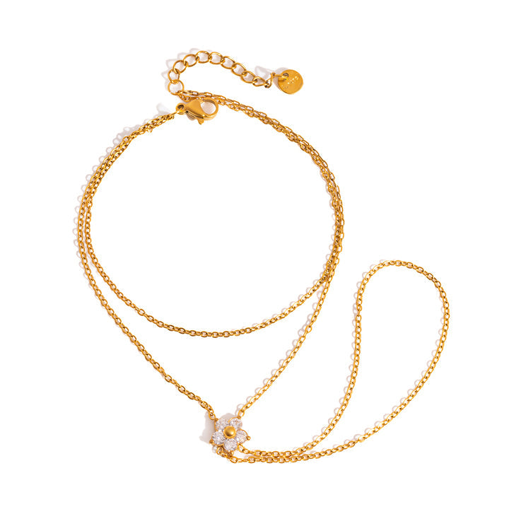 Almond Blossom Hand Chain Bracelet
