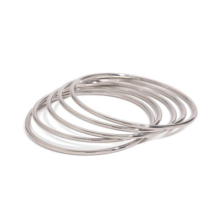Halcyon Five-Bangle Stack Bracelet