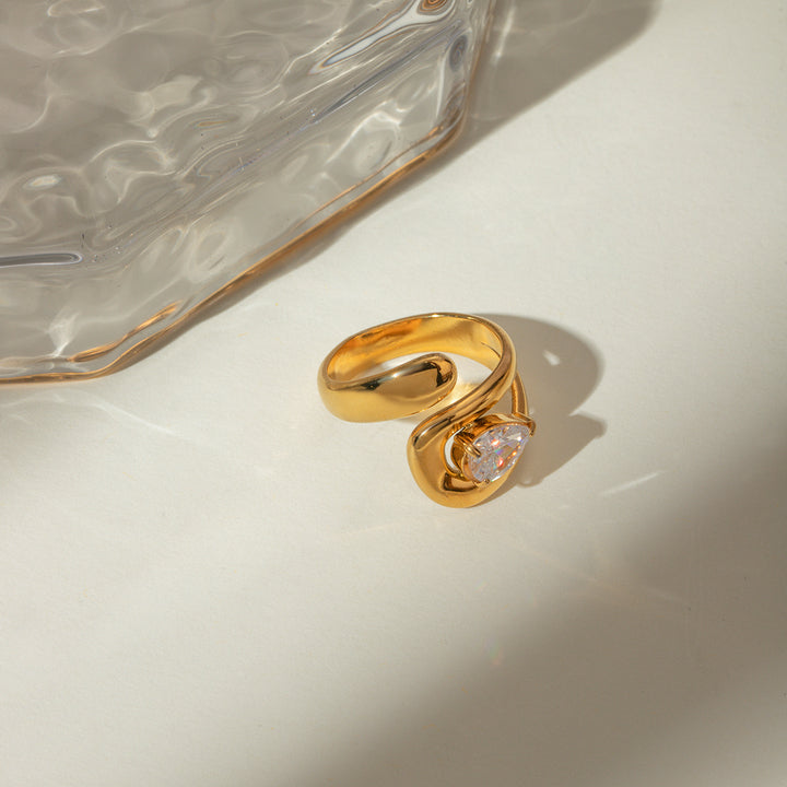 Marea Pear Stone Wrap Ring