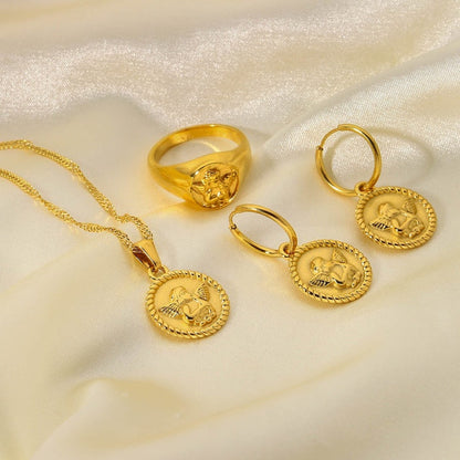 Lumen Cherub Medallion Necklace