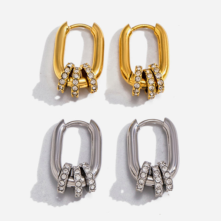 Cala Oval Link Hoop Earrings