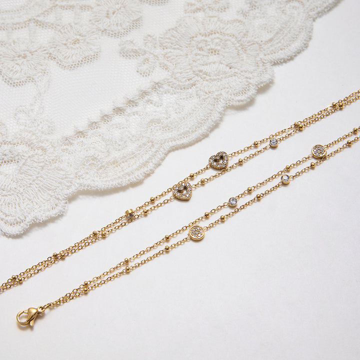 Lumen Layered Heart Chain Bracelet