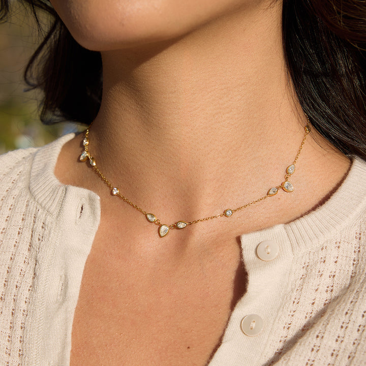 Sirocco Scattered Zircon Necklace