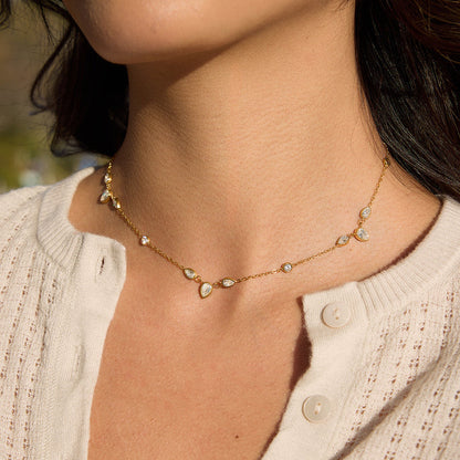 Sirocco Scattered Zircon Necklace