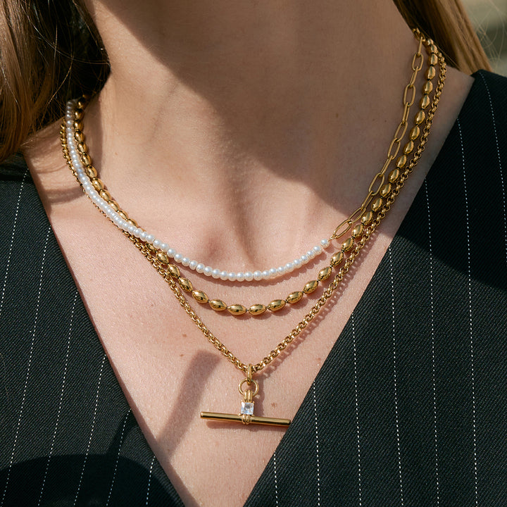 Salt Air Toggle Bar Rolo Necklace