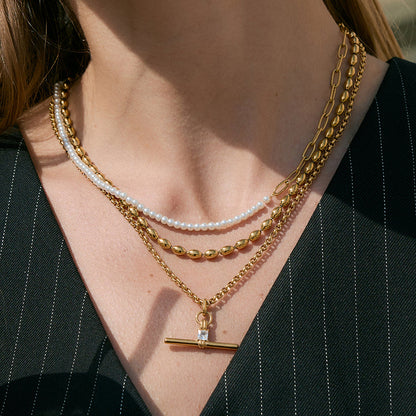 Salt Air Toggle Bar Rolo Necklace
