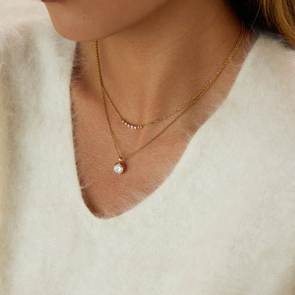 Cala Graduated Zircon Necklace