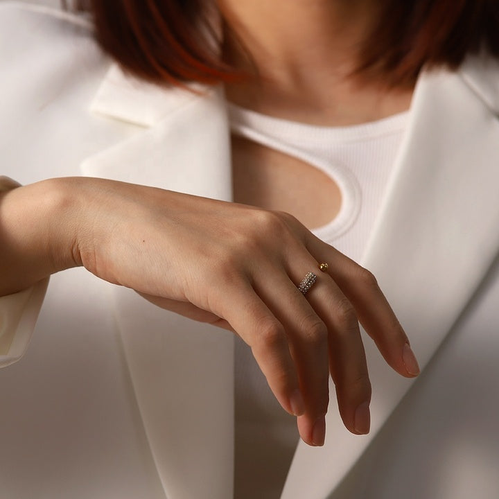 Sandbar Pavé Dome Open Ring