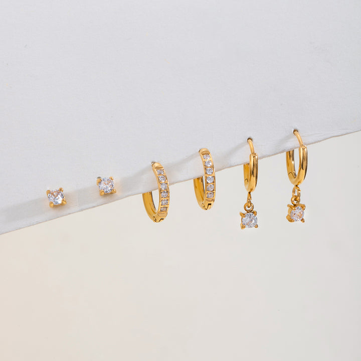 Lumen Zirconia Stacking Earrings