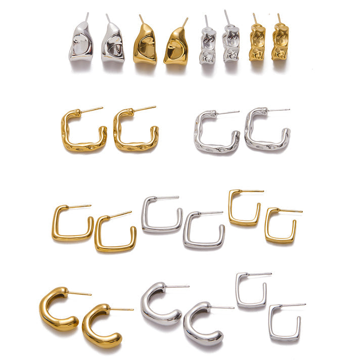 Salt Air Hammered Wide Hoop Earrings