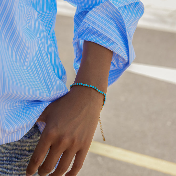 Menorca Turquoise Tennis Bracelet