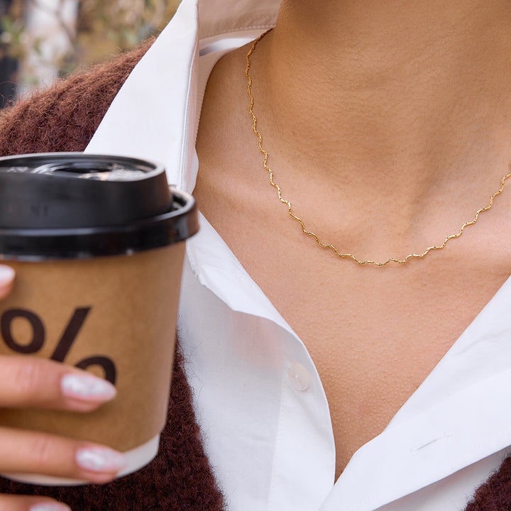 Tramontana Rippled Link Necklace