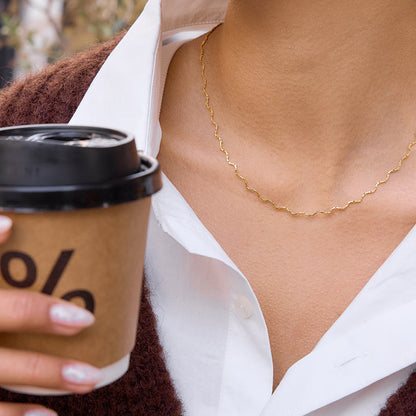 Tramontana Rippled Link Necklace