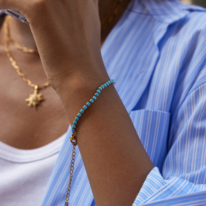 Menorca Turquoise Tennis Bracelet