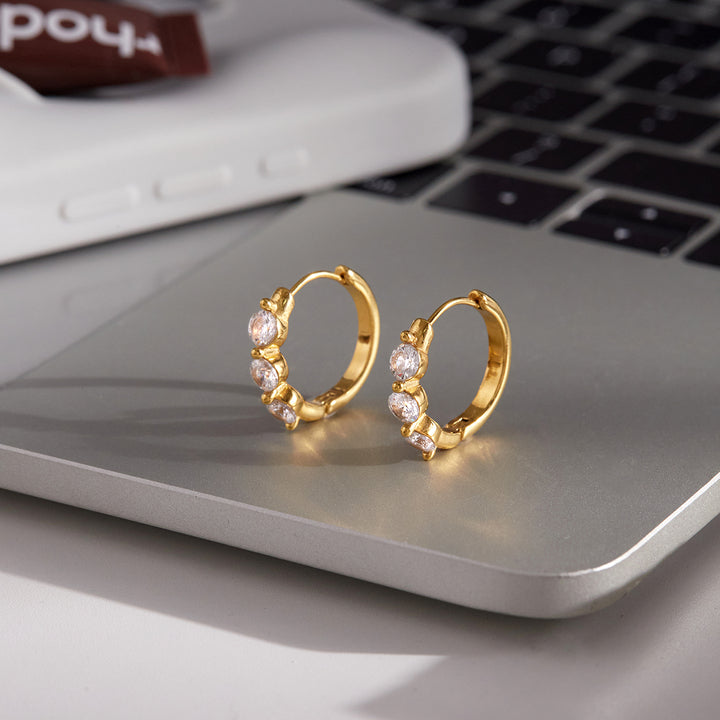 Ibiza Prong Set Huggie Earrings