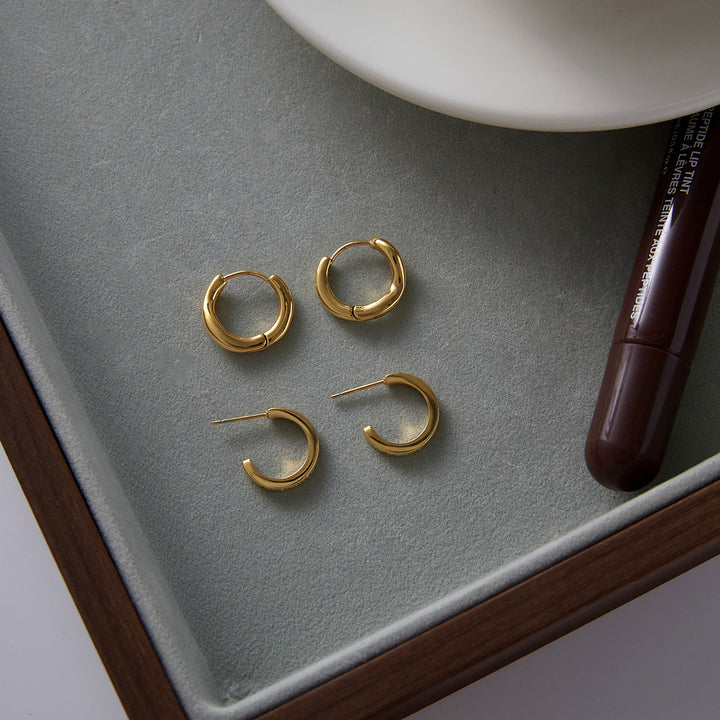 Ripple Sculpted Hoop Earrings