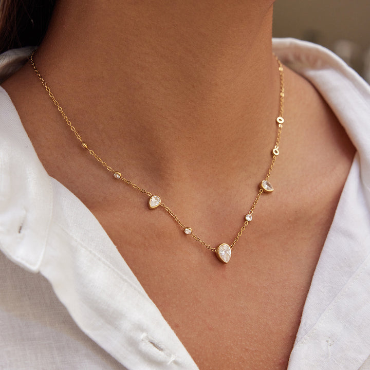 Salt Air Teardrop Station Necklace