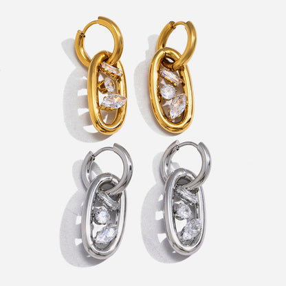 Ithaca Interlocking Link Drop Earrings