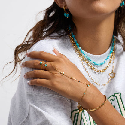 Marea Draped Hand Chain Bracelet