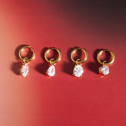 Cala Marquise Drop Huggie Earrings