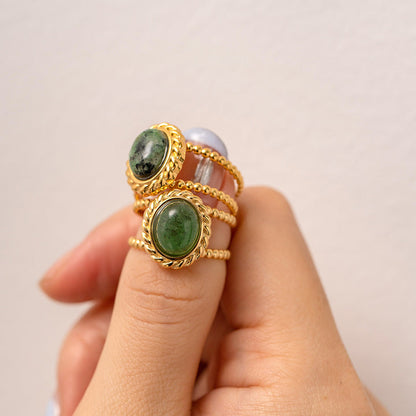 Sage Turquoise Rope Ring