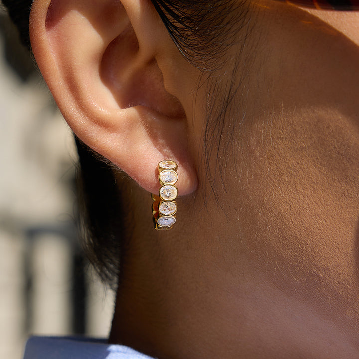 Ibiza Prong Set Huggie Earrings
