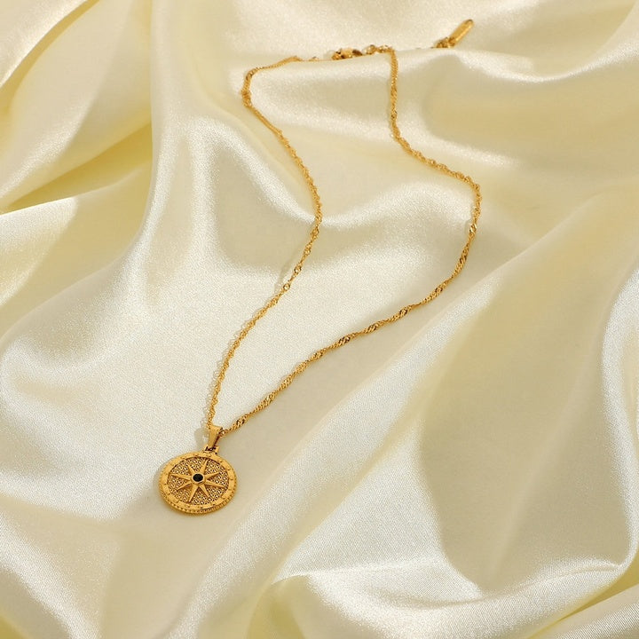Tramontana Compass Medallion Necklace