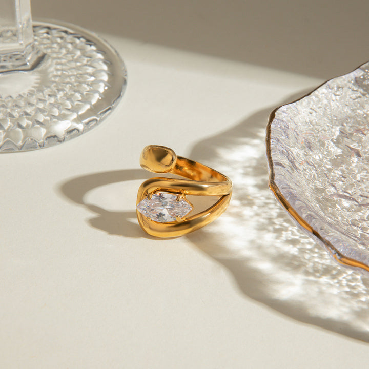 Marea Pear Stone Wrap Ring