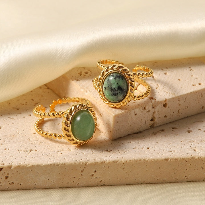 Sage Turquoise Rope Ring