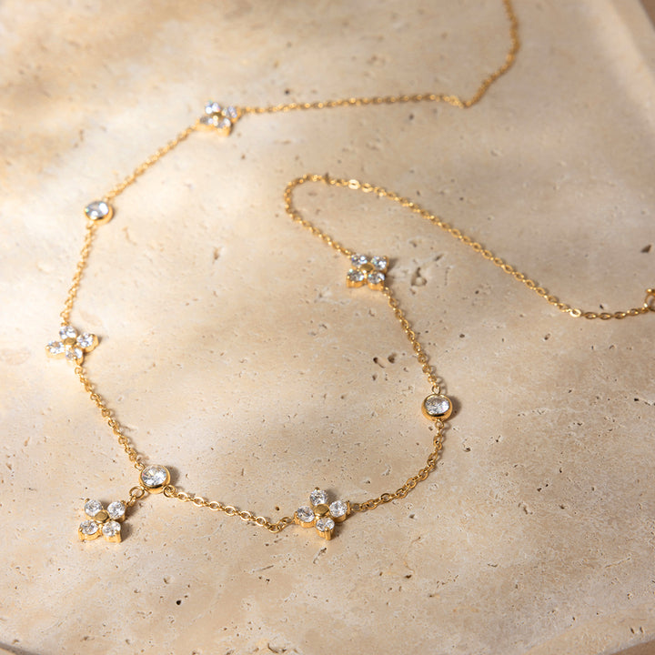 Mistral Four-Petal Charm Necklace