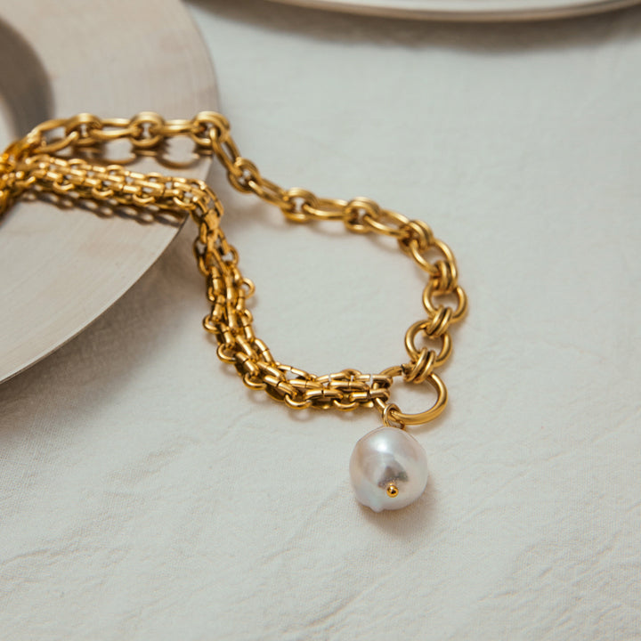 Harbour Baroque Pearl Chain Necklace
