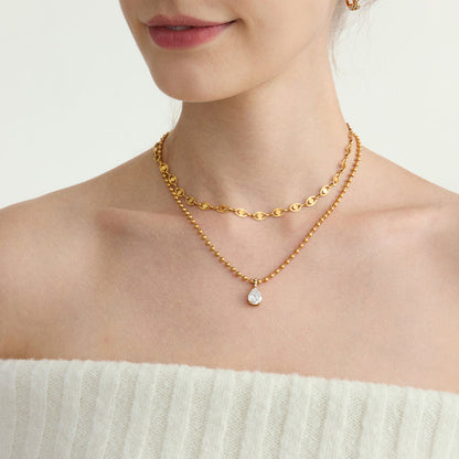 Levante Bezel Solitaire Necklace