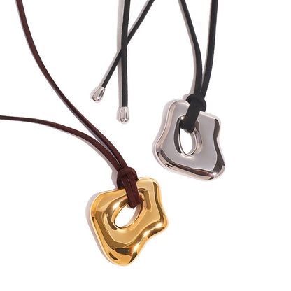Driftwood Molten Pendant Cord Necklace