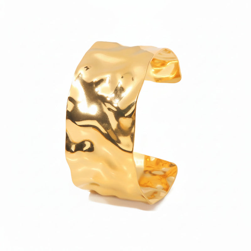 Sirocco Hammered Wide Cuff Bracelet