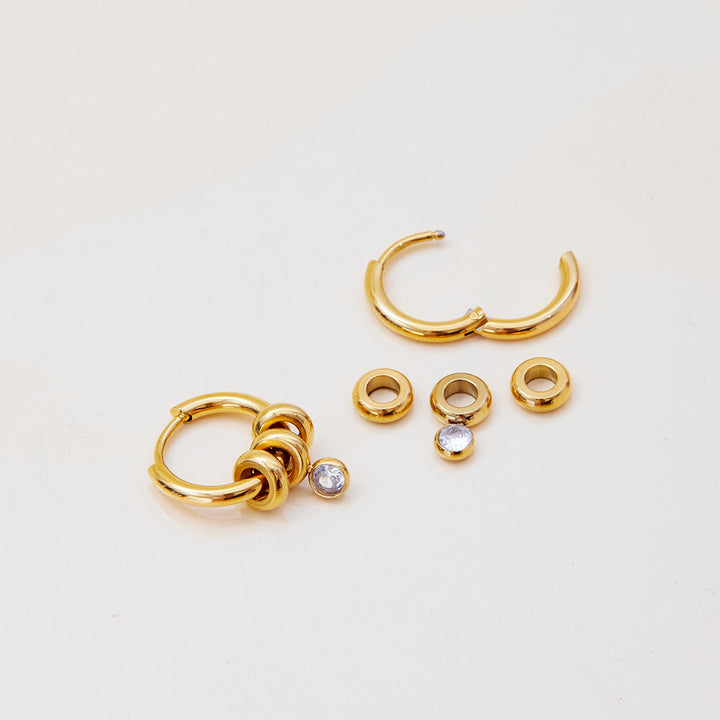 Zephyr Knotted Charm Hoop Earrings