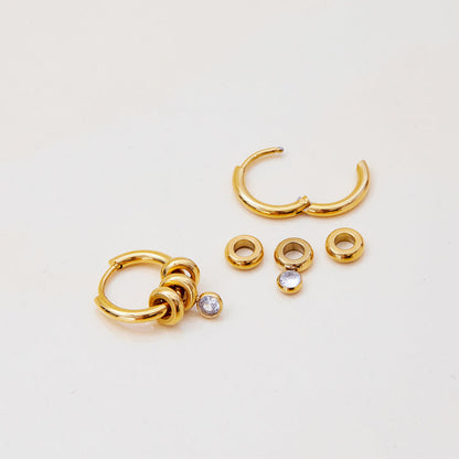 Zephyr Knotted Charm Hoop Earrings