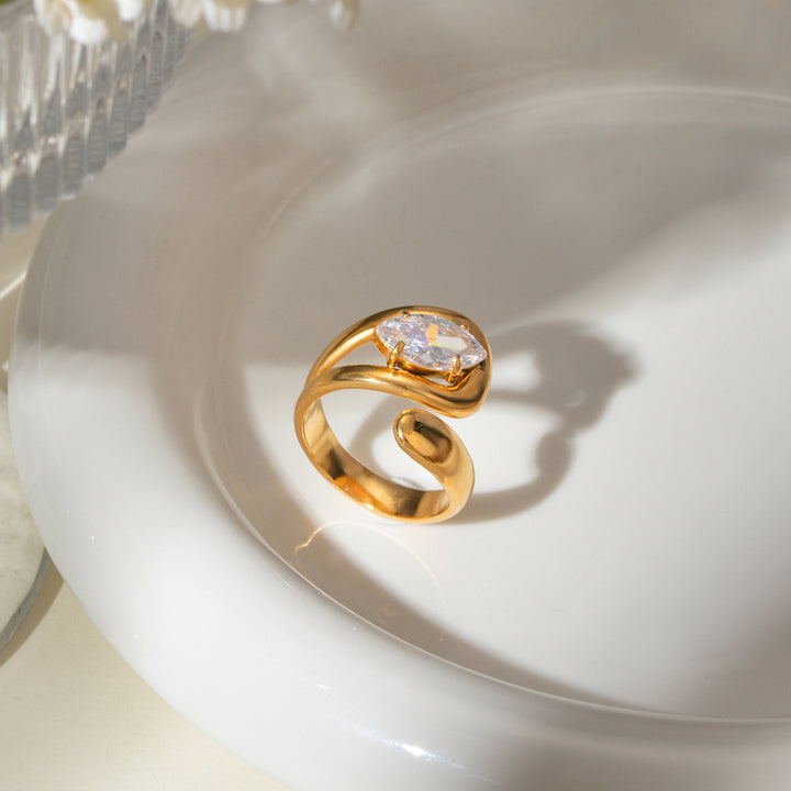 Marea Pear Stone Wrap Ring