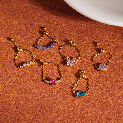 Ibiza Beaded Chain Ring