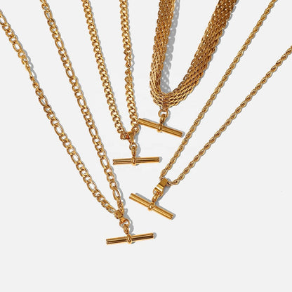 Mistral T-Bar Figaro Chain Necklace