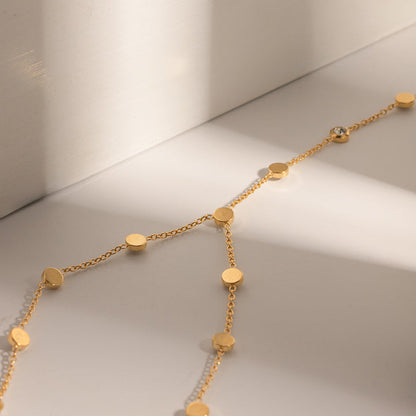 Formentera Bezel-Set Lariat Necklace