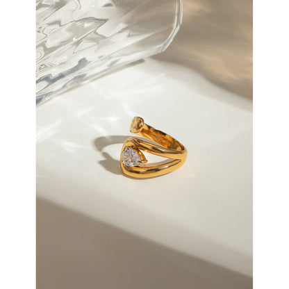 Marea Pear Stone Wrap Ring
